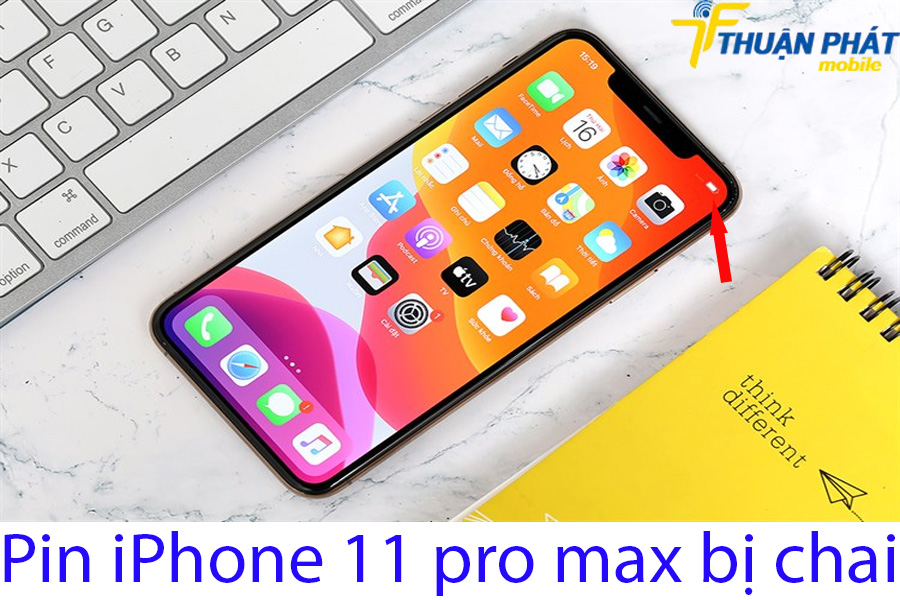 Pin iPhone 11 pro max bị chai
