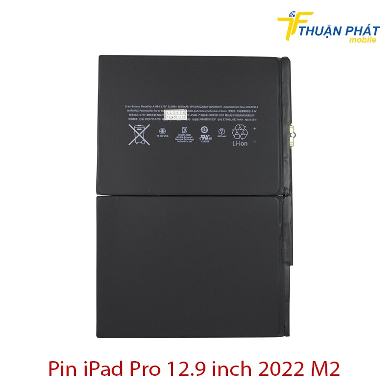 Pin iPad Pro 12.9 inch 2022 M2