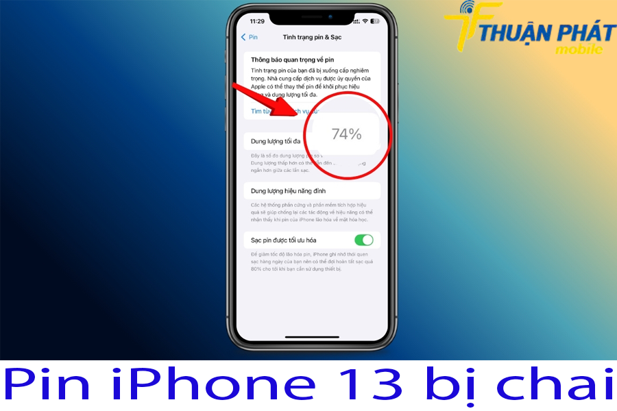 Pin iPhone 13 bị chai Pin iPhone 13 bị chai