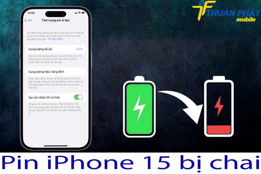 Pin iPhone 15 bị chai