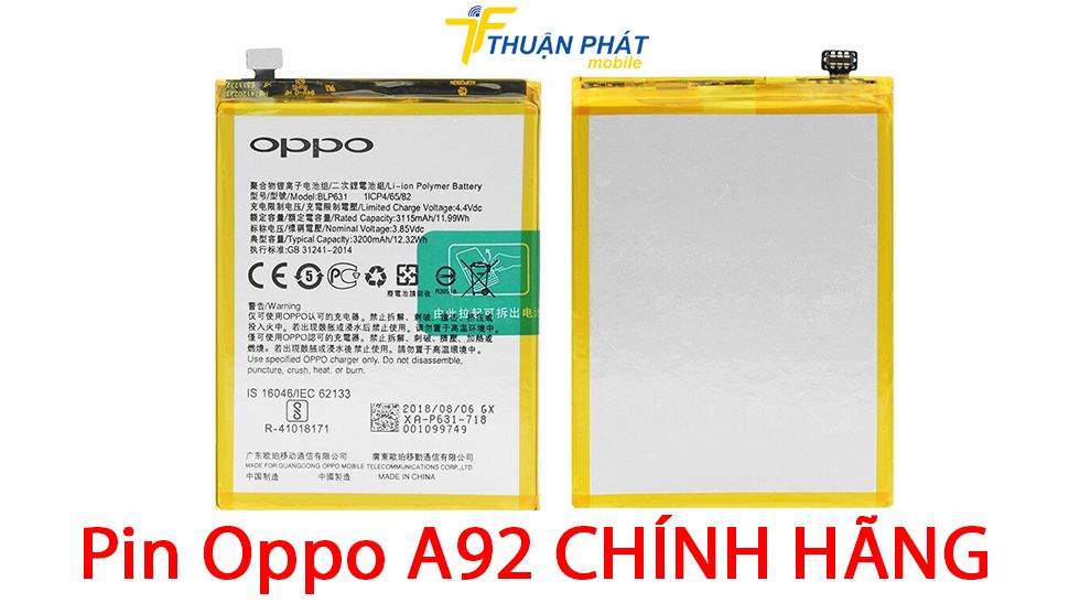 Pin Oppo A92 chính hãng