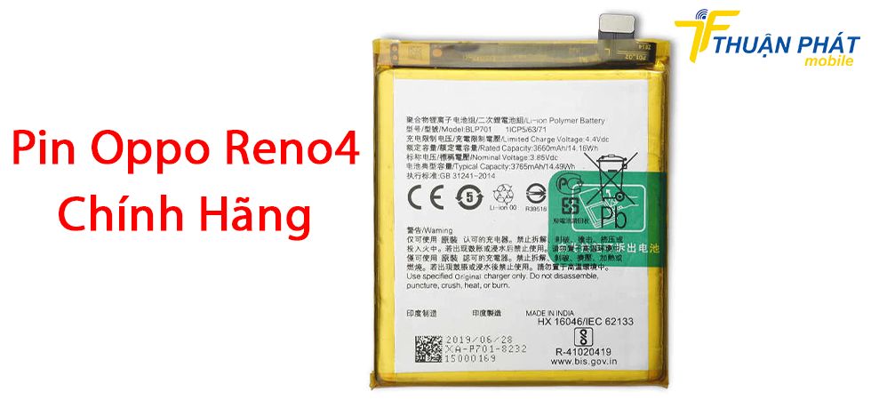 Pin Oppo Reno4 chính hãng