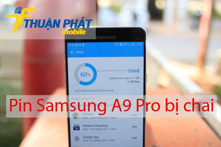 Pin Samsung A9 Pro bị chai
