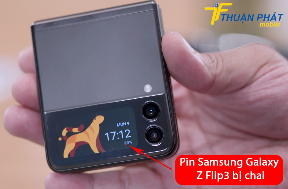 Pin Samsung Galaxy Z Flip3 bị chai