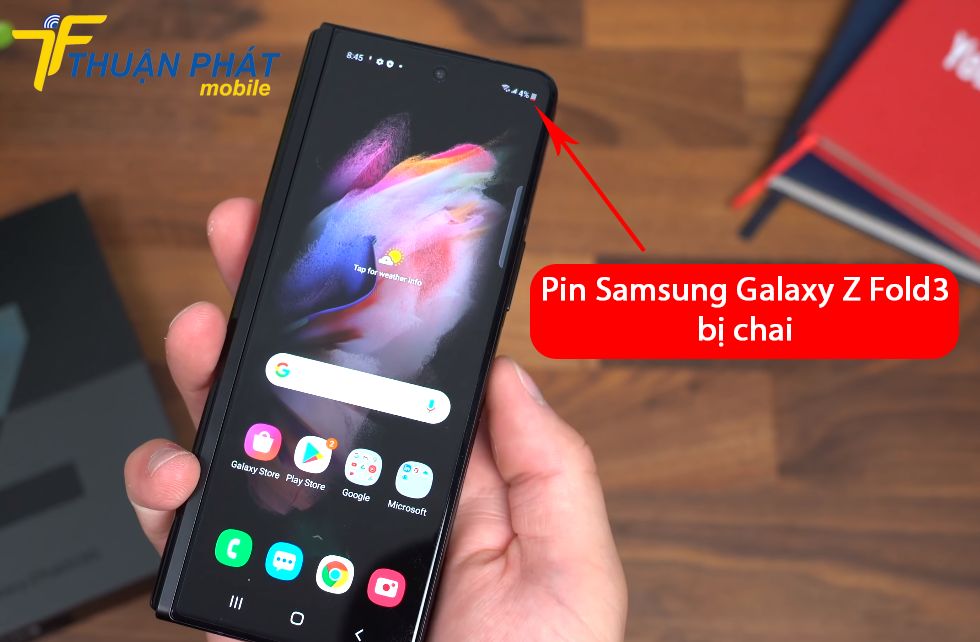 Pin Samsung Galaxy Z Fold3 bị chai