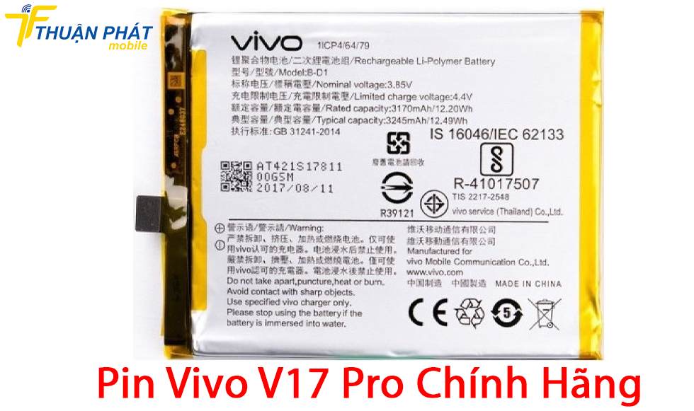Pin Vivo V17 Pro chính hãng