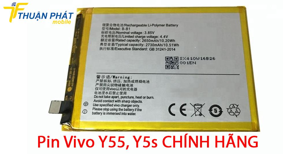 Pin Vivo Y55, Y55s chính hãng