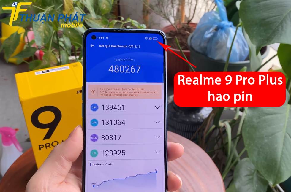 Realme 9 Pro Plus hao pin