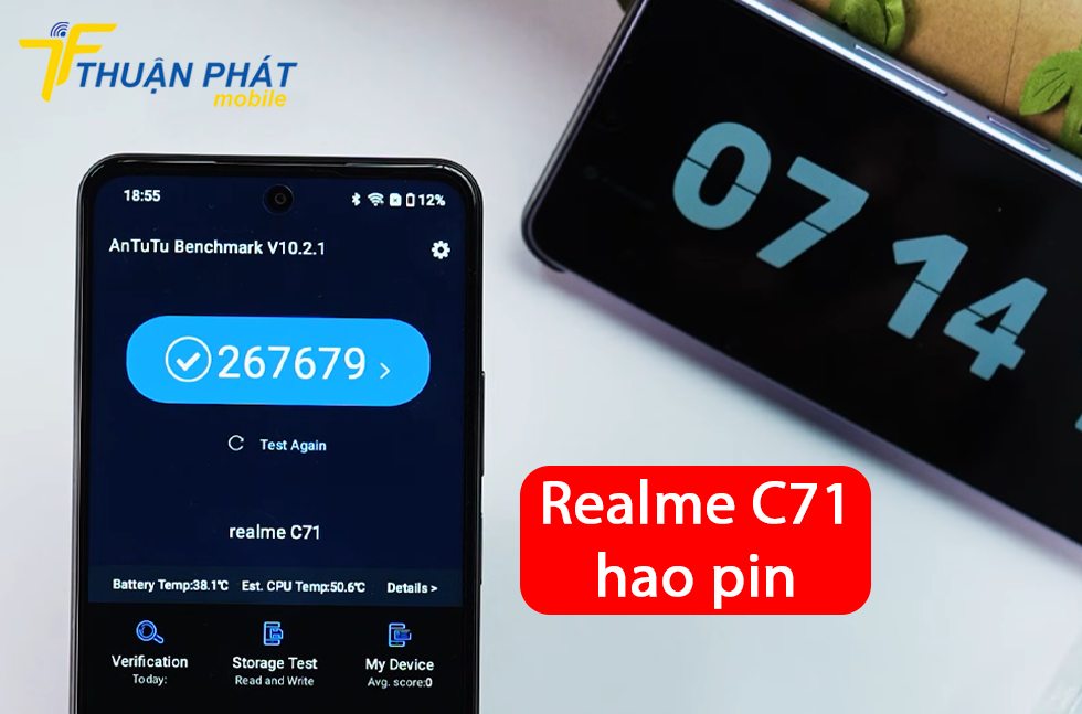 Realme C71 hao pin