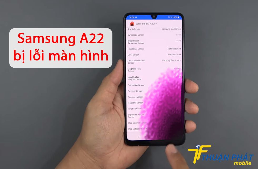 Samsung A22 bị lỗi màn hình