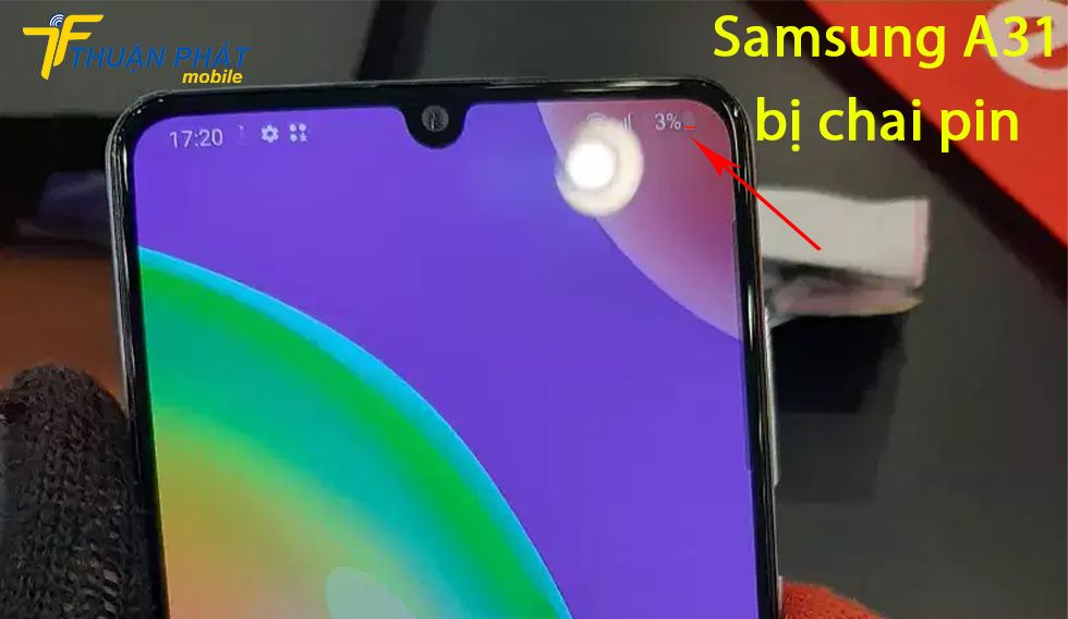 Samsung A31 bị chai pin