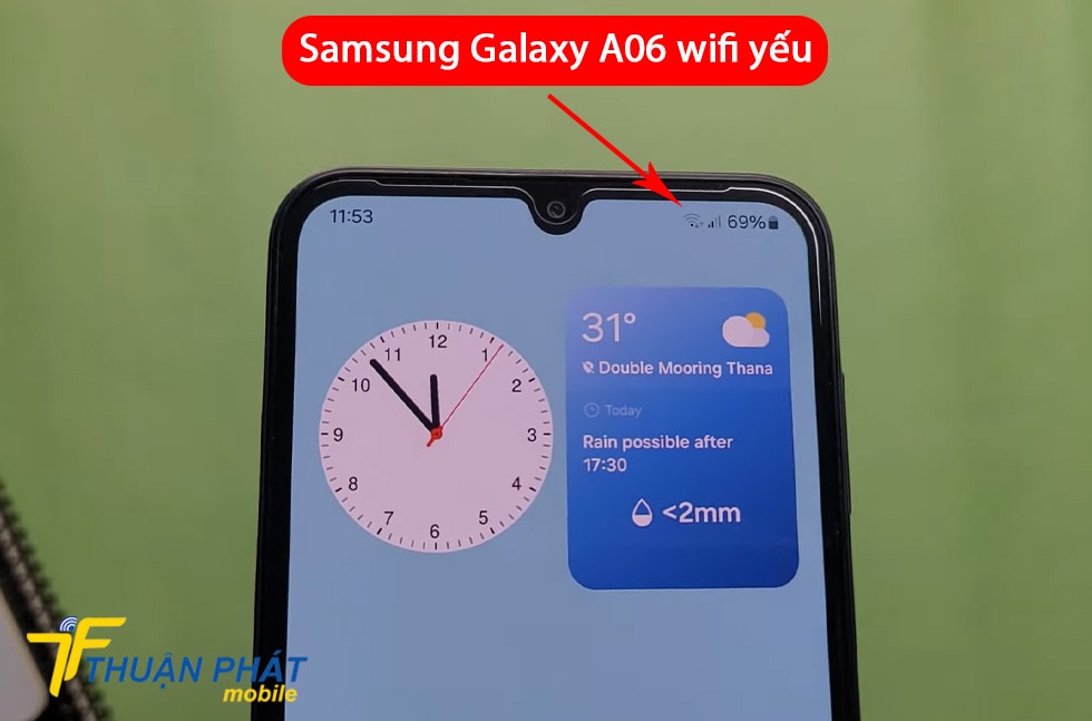 Samsung Galaxy A06 wifi yếu