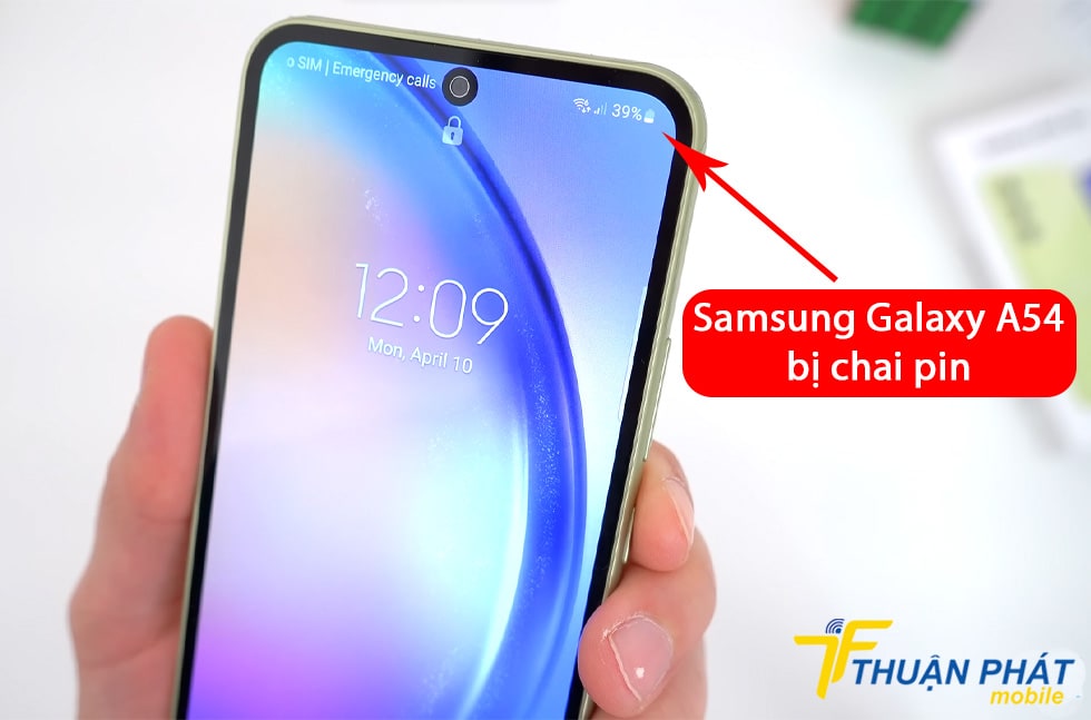 Samsung Galaxy A54 bị chai pin