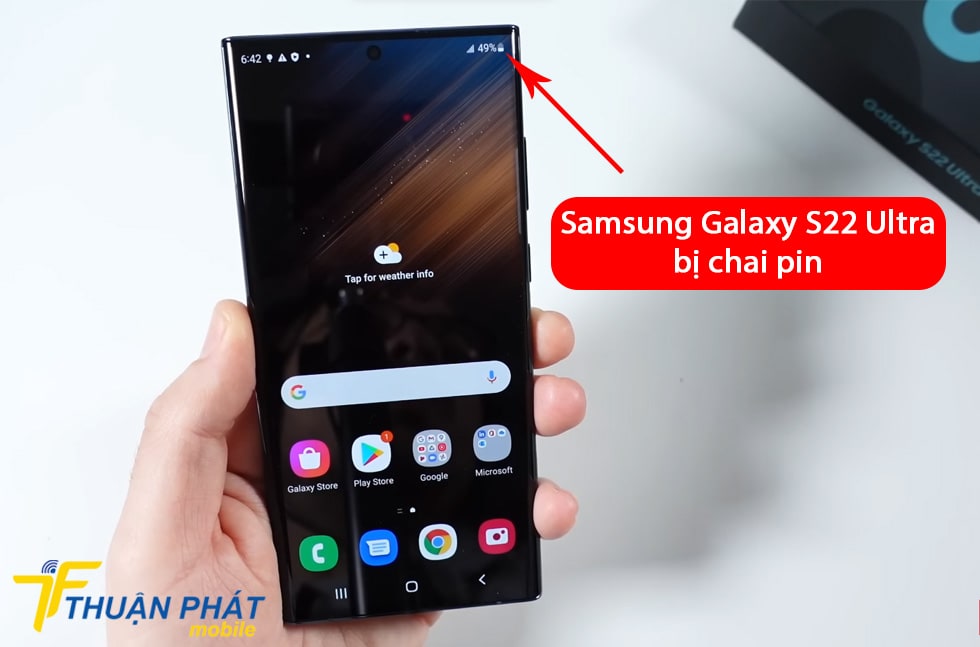 Samsung Galaxy S22 Ultra bị chai pin
