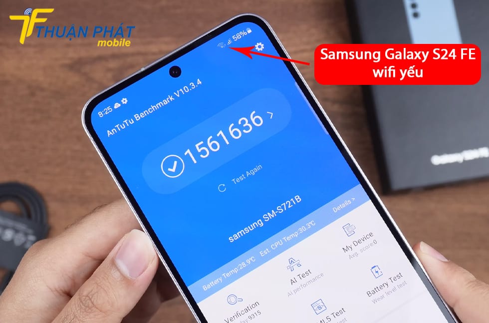 Samsung Galaxy S24 FE wifi yếu
