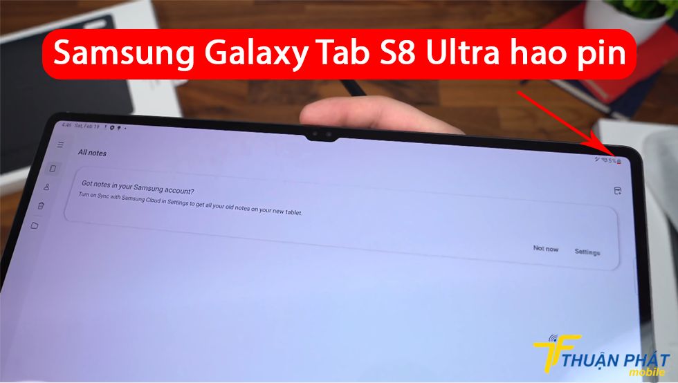 Samsung Galaxy Tab S8 Ultra hao pin