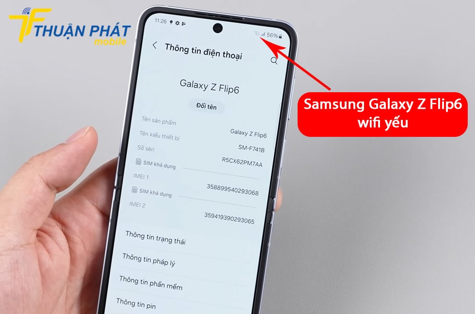 Samsung Galaxy Z Flip6 wifi yếu