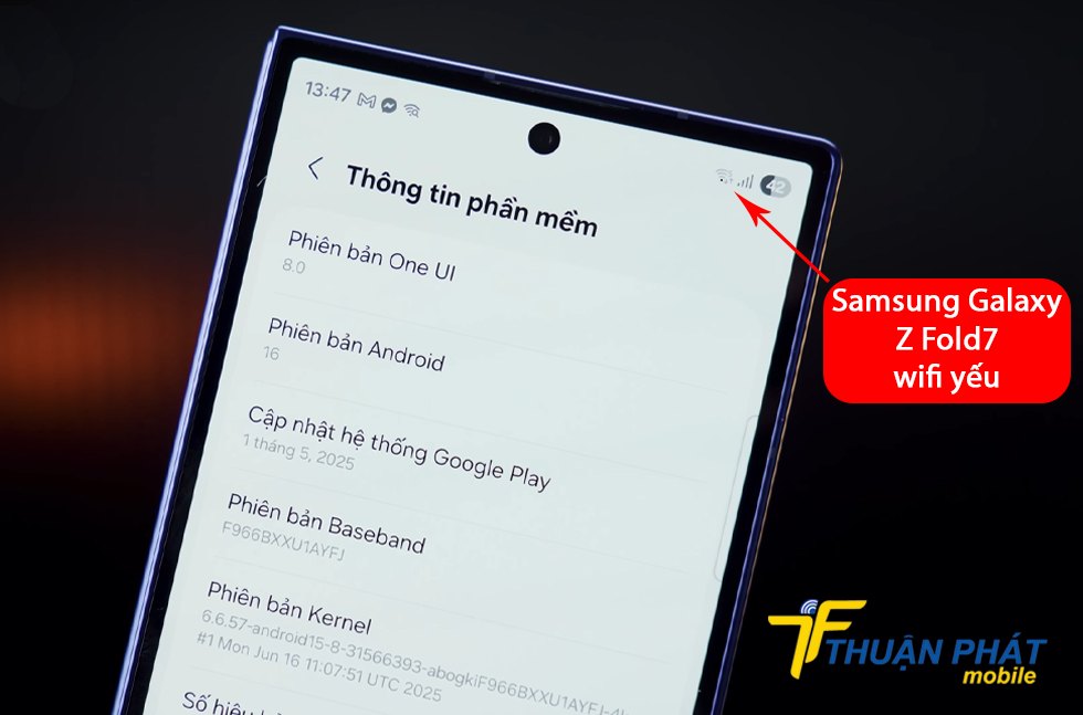 Samsung Galaxy Z Fold7 wifi yếu