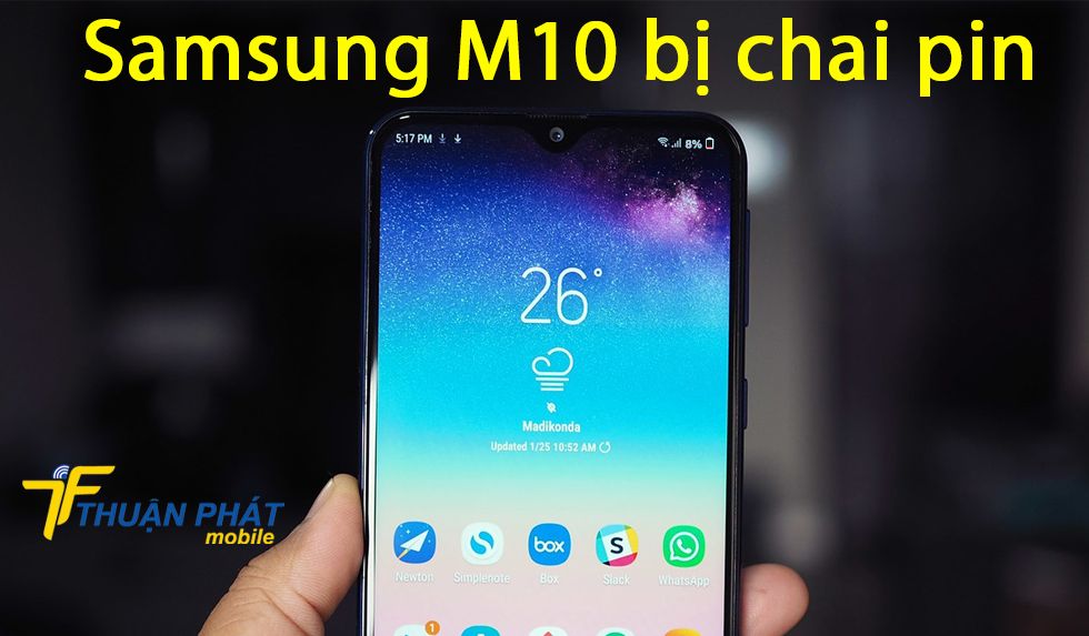 Samsung M10 bị chai pin