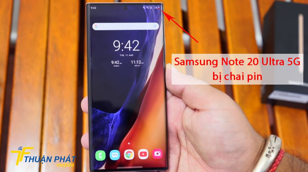 Samsung Note 20 Ultra 5G bị chai pin