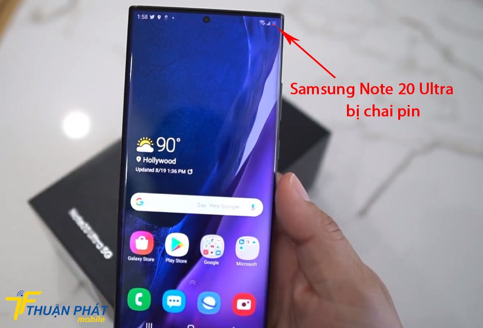 Samsung Note 20 Ultra bị chai pin