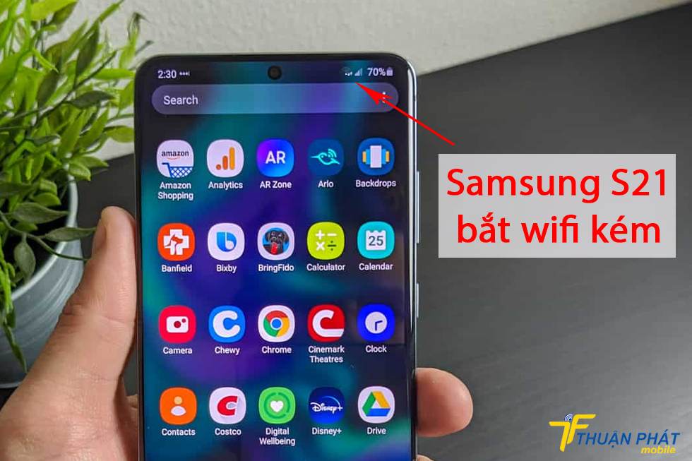 Samsung S21 bắt wifi kém