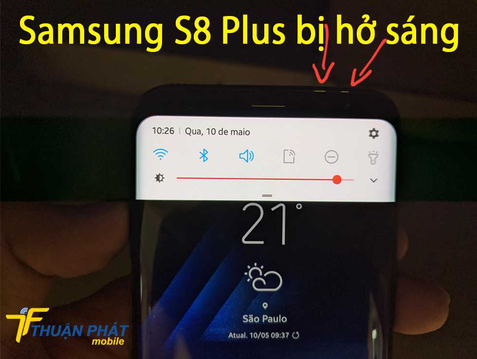 Samsung S8 Plus bị hở sáng