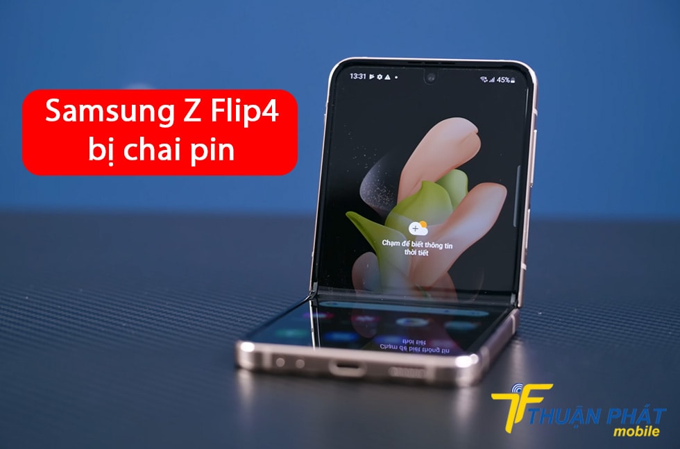 Samsung Z Flip4 bị chai pin