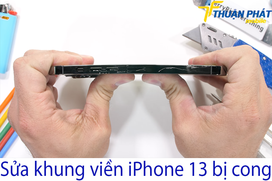 Sửa khung viền iPhone 13 bị cong