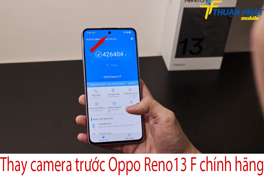 Thay camera trước Oppo Reno13 F chính hãng