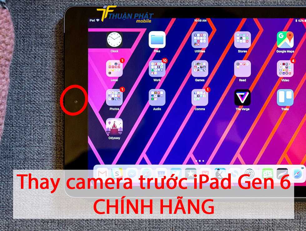 Thay camera trước iPad Gen 6 chính hãng