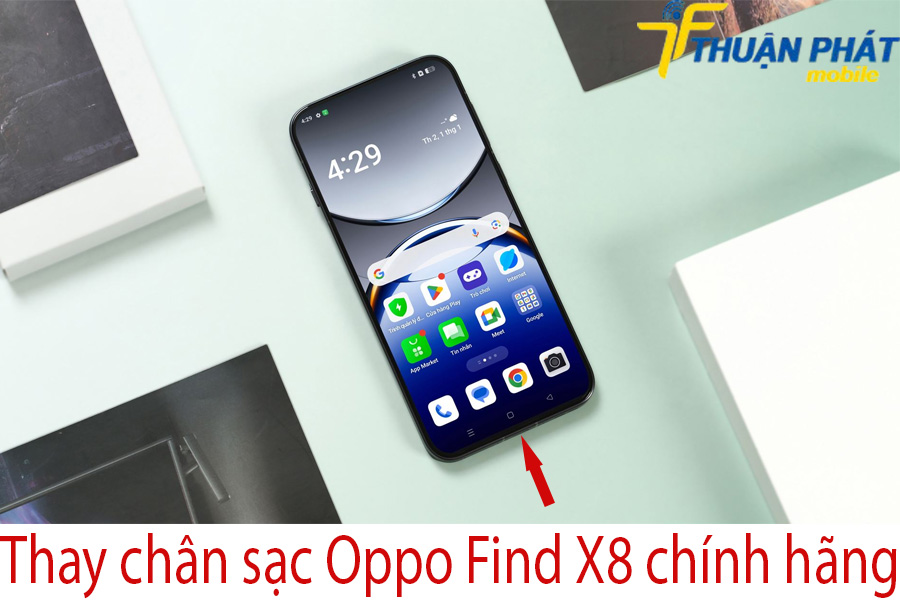 Thay chân sạc Oppo Find X8 chính hãng