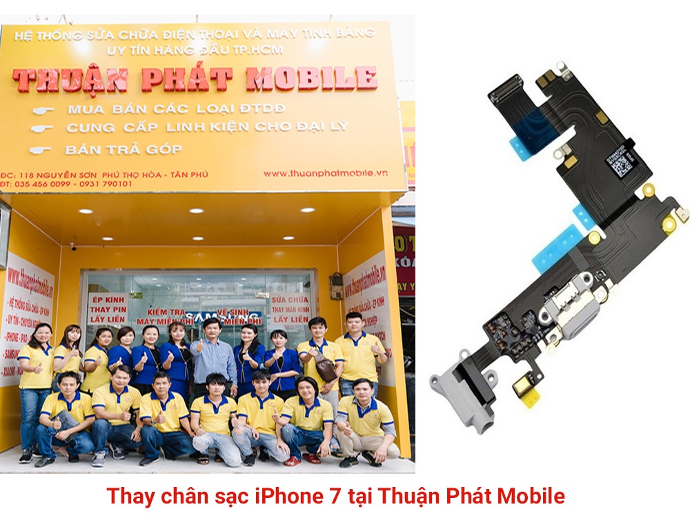 Thay chân sạc iPhone 7 tại Thuận Phát Mobile