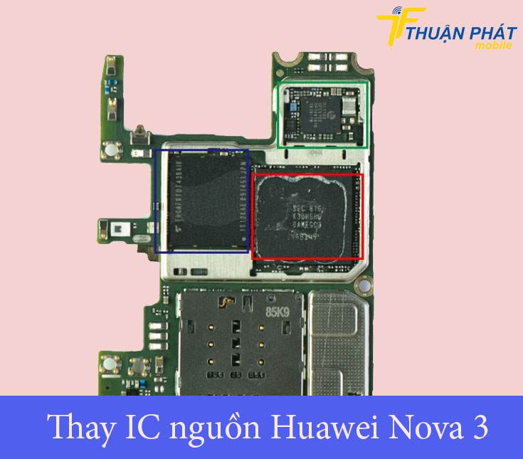 Thay IC nguồn Huawei Nova 3 chính hãng
