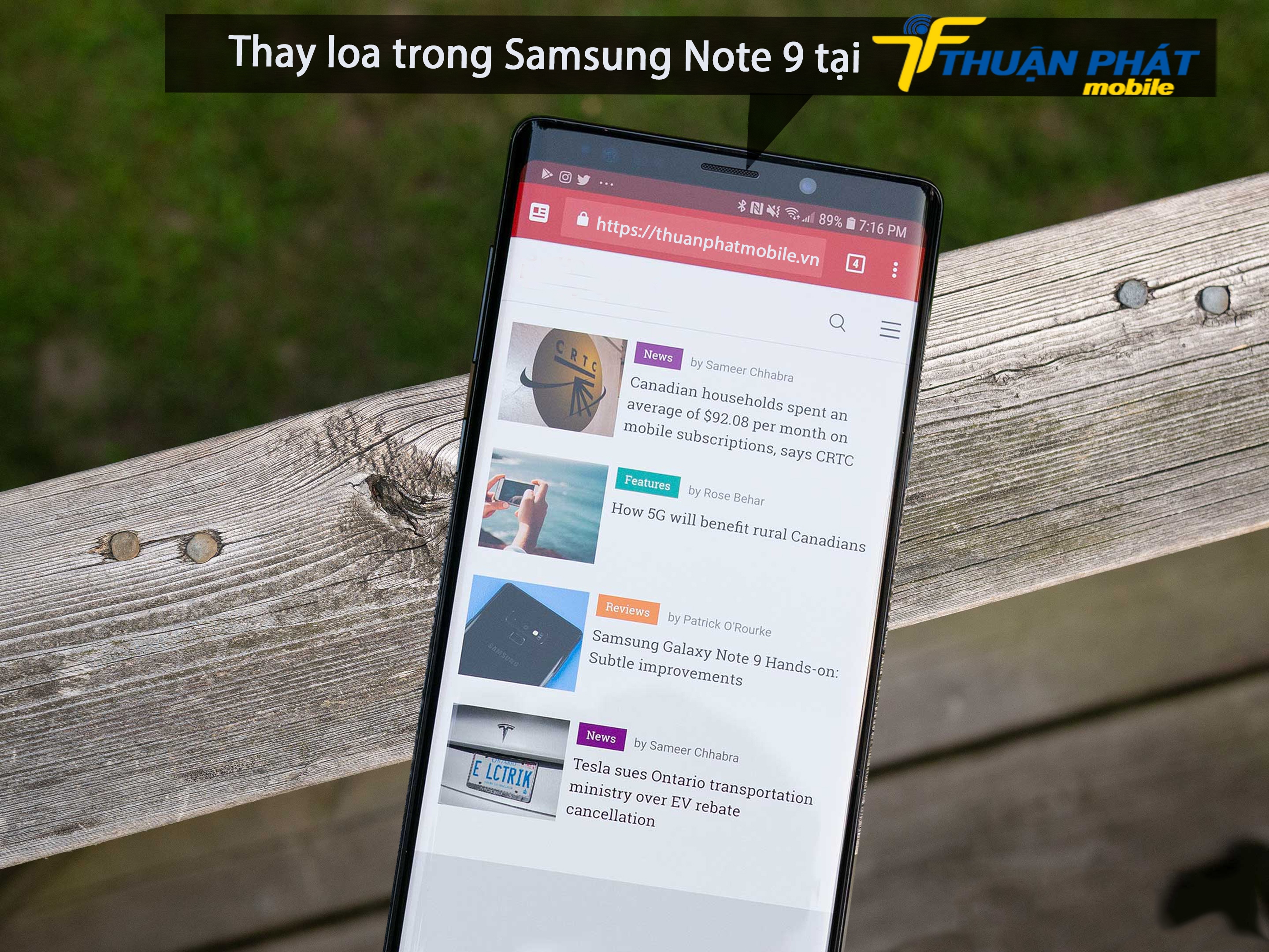Thay loa trong Samsung Note 9 tại Thuận Phát Mobile