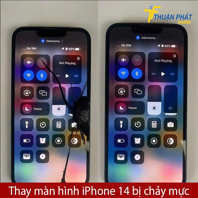 Thay màn hình iPhone 14 bị chảy mực