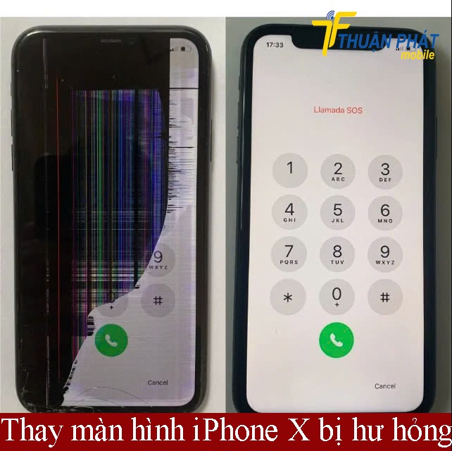Thay màn hình iPhone X bị hư hỏng