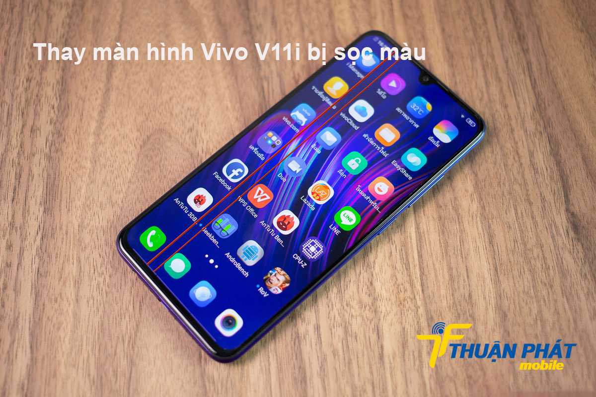 Thay màn hình Vivo V11i bị sọc màu