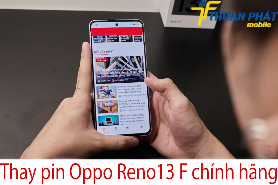 Thay pin Oppo Reno13 F chính hãng