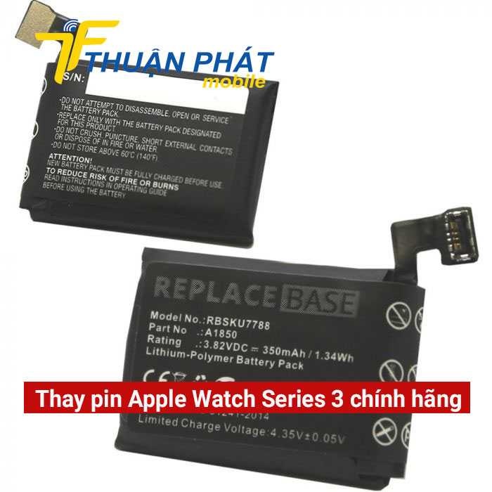 Thay pin Apple Watch Series 3 chính hãng