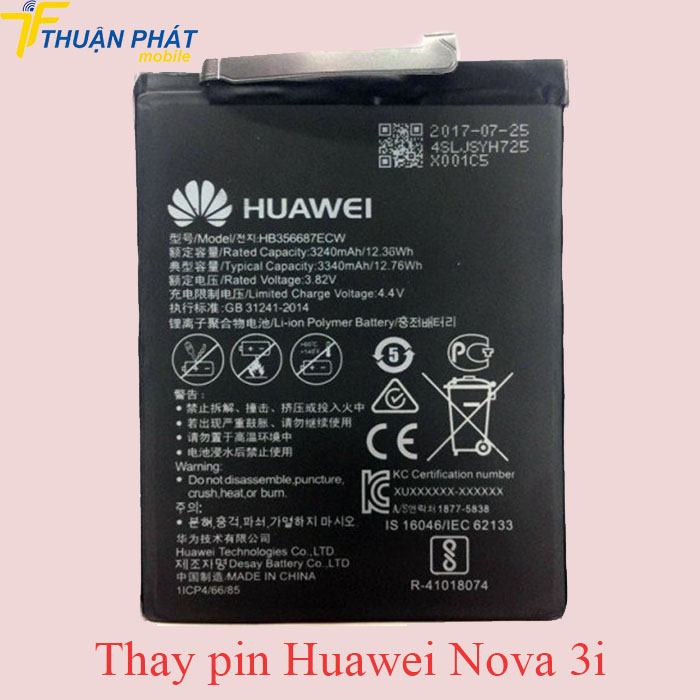 Thay pin Huawei Nova 3i chính hãng