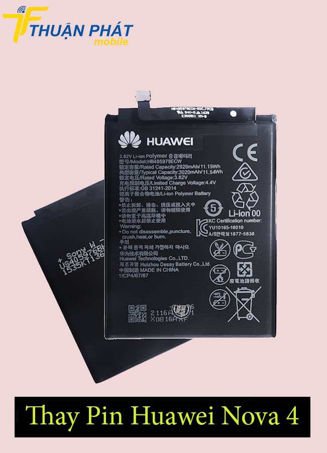 Thay pin Huawei Nova 4 chính hãng
