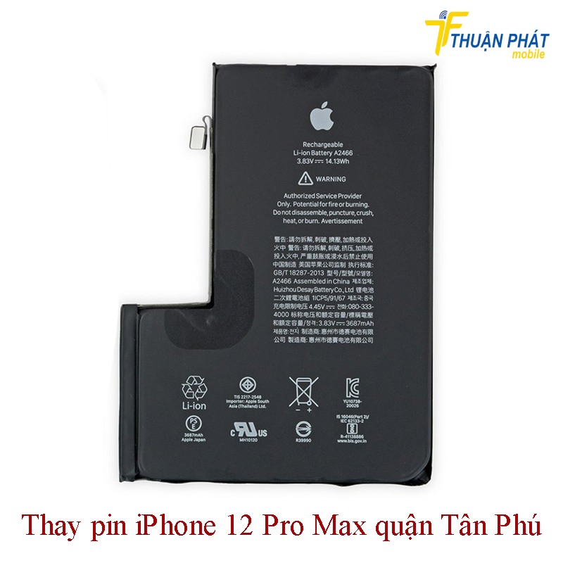 Thay pin iPhone 12 Pro Max quận Tân Phú