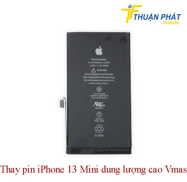 Thay pin iPhone 13 Mini dung lượng cao Vmas