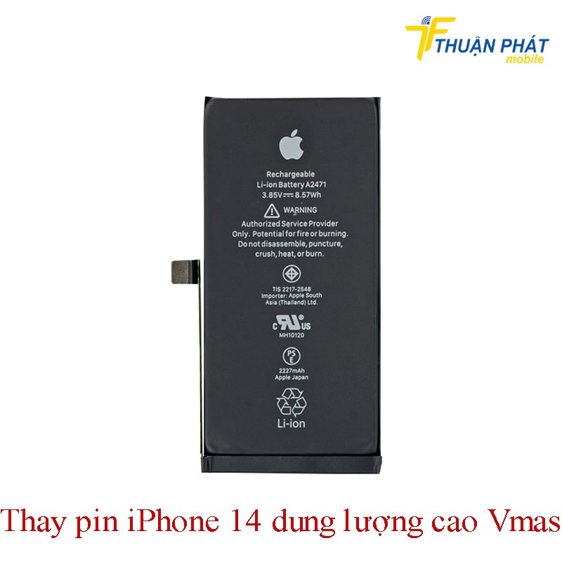 Thay pin iPhone 14 dung lượng cao Vmas