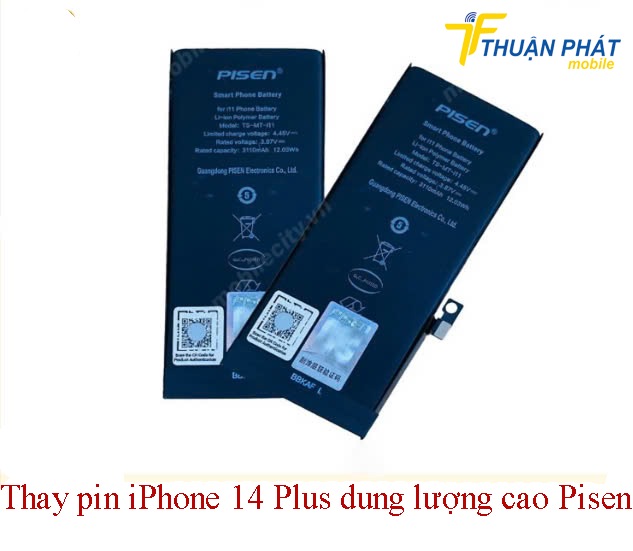 Thay pin iPhone 14 Plus dung lượng cao Pisen