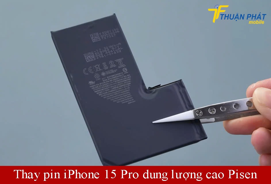 Thay pin iPhone 15 Pro dung lượng cao Pisen