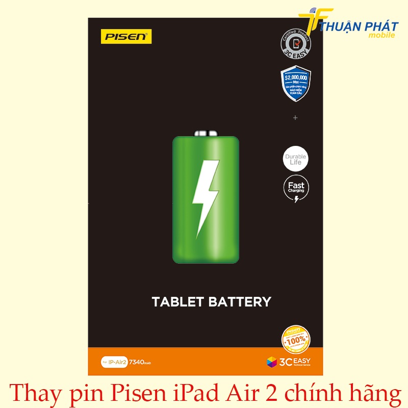 Thay pin Pisen iPad Air 2 chính hãng
