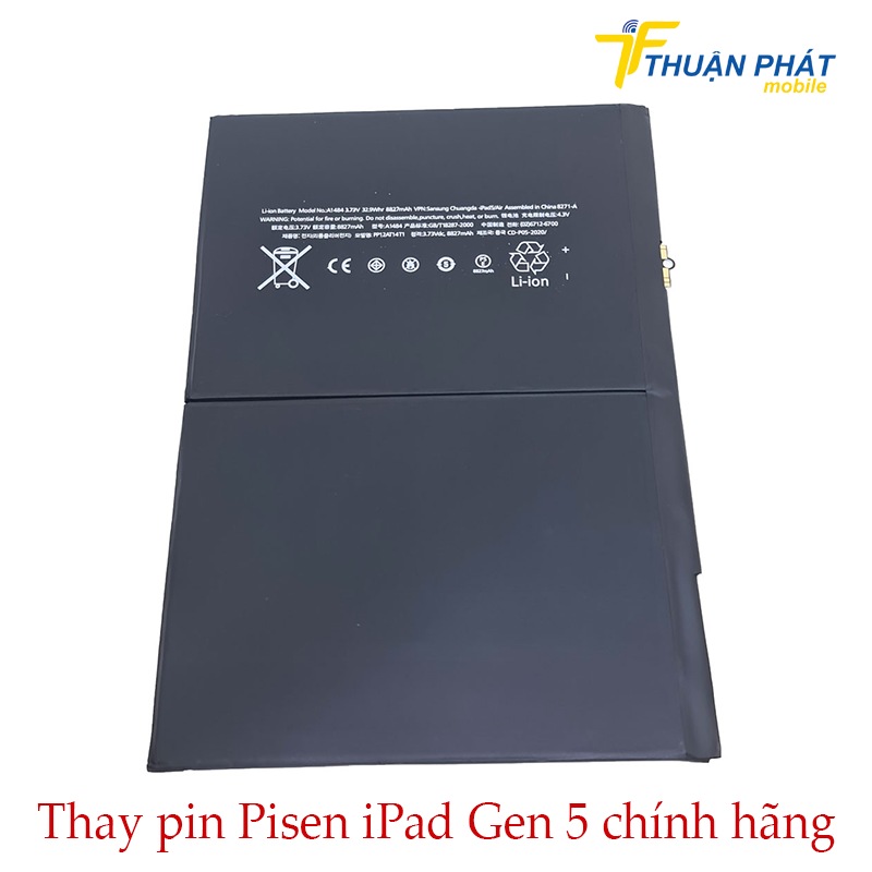 Thay pin Pisen iPad Gen 5 chính hãng