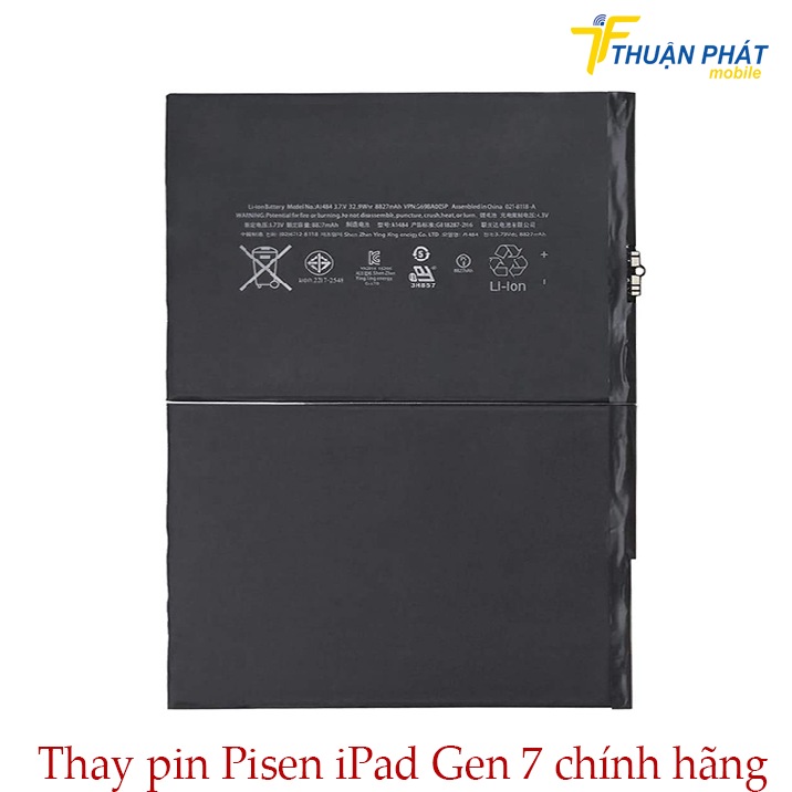 Thay pin Pisen iPad Gen 7 chính hãng